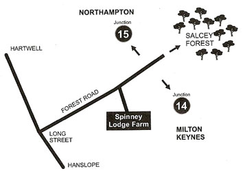 Spinney Lodge Farm bed and Breakfast map